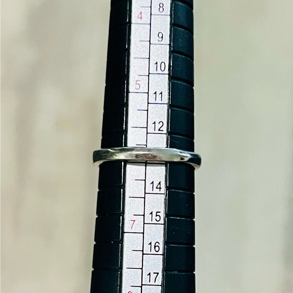 Sterling Silver Double Row Marcasite Band Ring, Size 6 - Picture 9 of 14